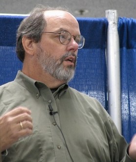 Ward Cunningham, inventor of the wiki, at the first WikiSym in 2005 which was co-located with ACM OOPSLA in San Diego, California. Pic by Peter Kaminski CC BY on Flickr.